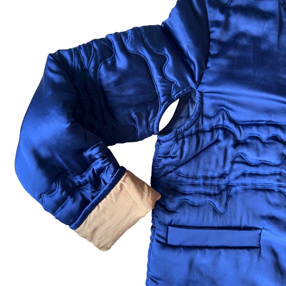 Rachel Comey Bedroom Jacket Navy Wavy Quilted Puffer Size 6 $733 - Picture 3 of 8